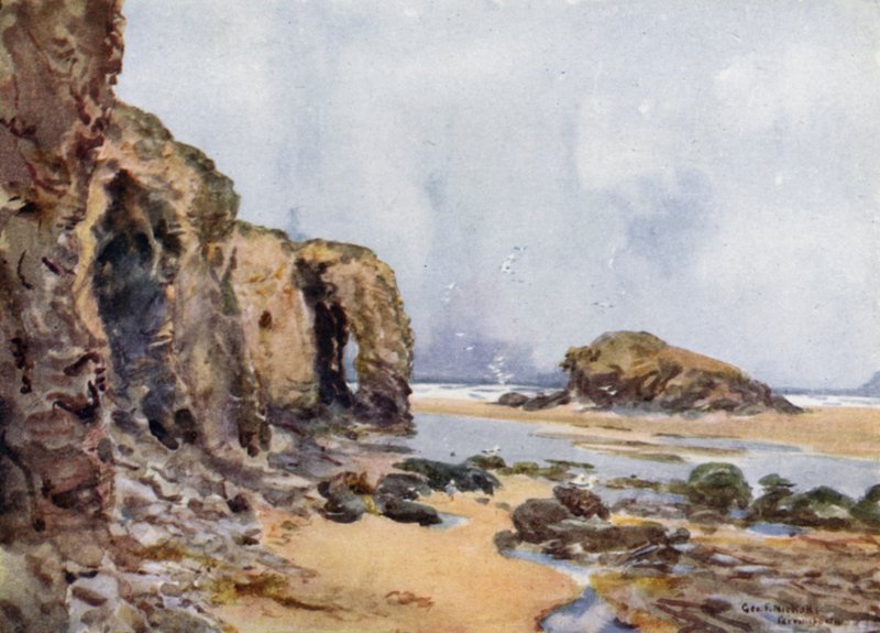 Perranporth (renkli taş) by George Franck Nicholls