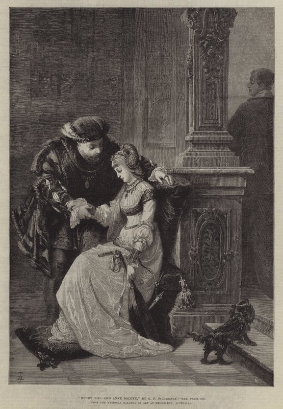 Henry VIII ve Anne Boleyn by George Frederick Folingsby