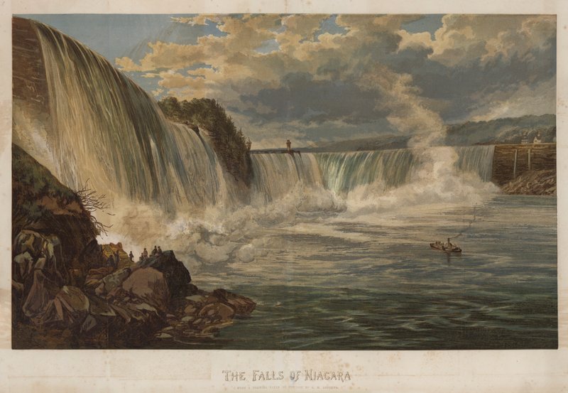 Niagara Şelalesi (chromolitho) by George Henry Andrews