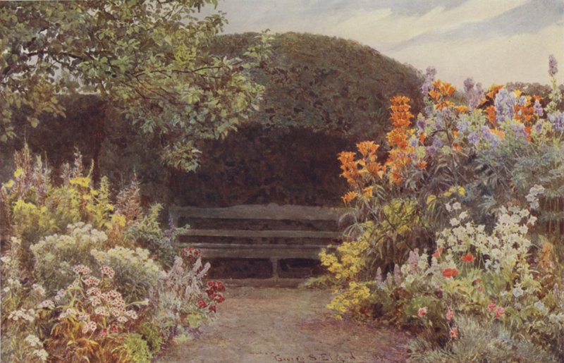 Ramscliffe, Turuncu Zambaklar ve Monkshood by George Samuel Elgood