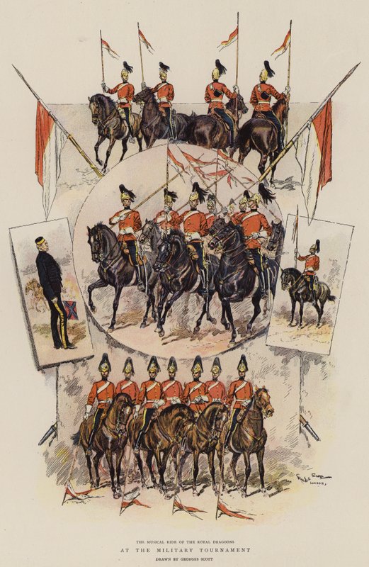 Askeri Turnuvada (chromolitho) by Georges Bertin Scott
