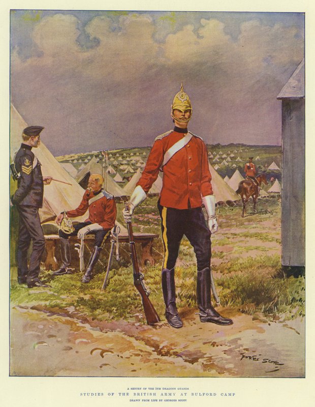 Bulford Kampında İngiliz Ordusu Çalışmaları by Georges Bertin Scott