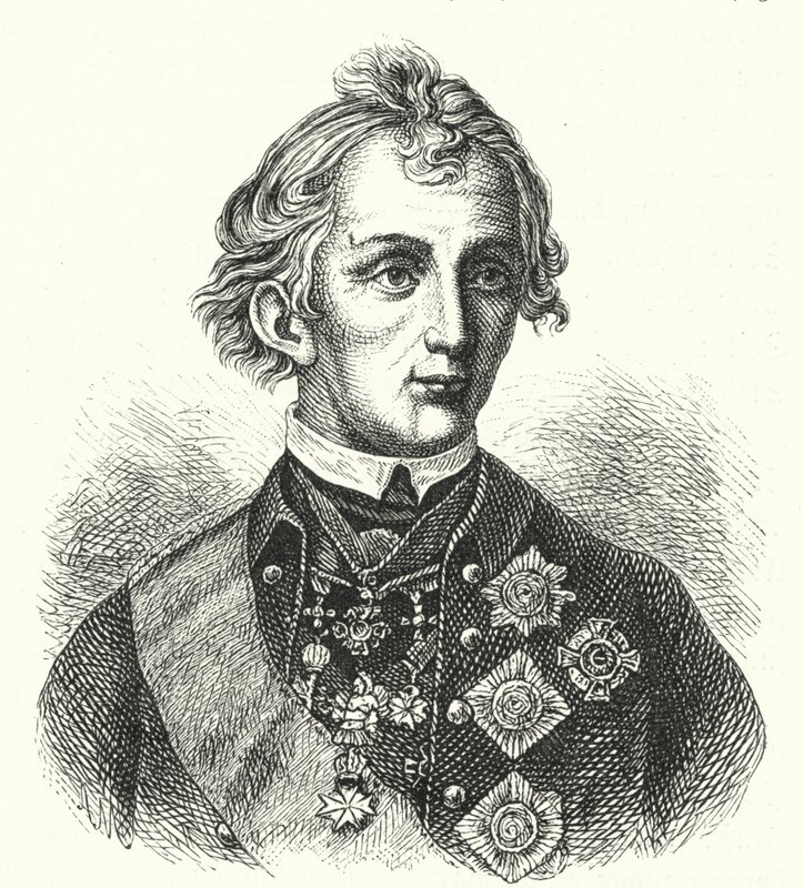 Alexander Suvorov, Rus generali (gravür) by German School