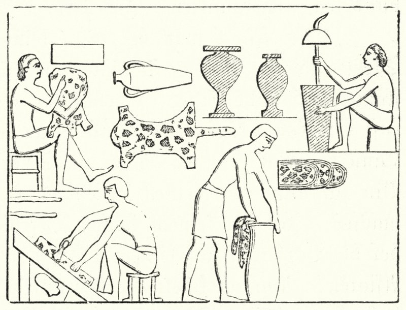 Eski Mısır tabakçıları (gravür) by German School