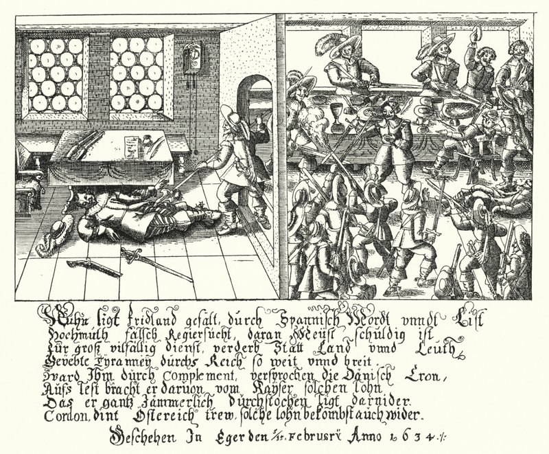 Albrecht von Wallenstein suikastı by German School