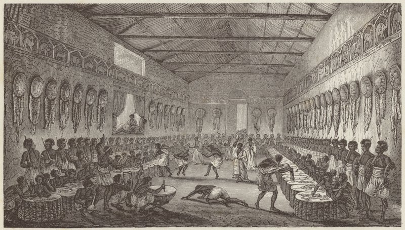 Habeş Kralının Ziyafeti (gravür) by German School