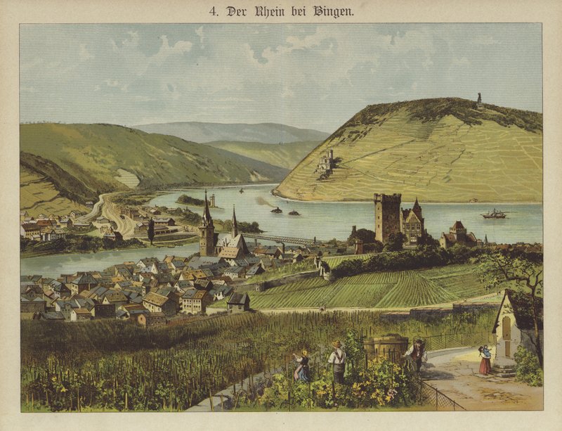 Bingen Am Rhein (renkli taş) by German School