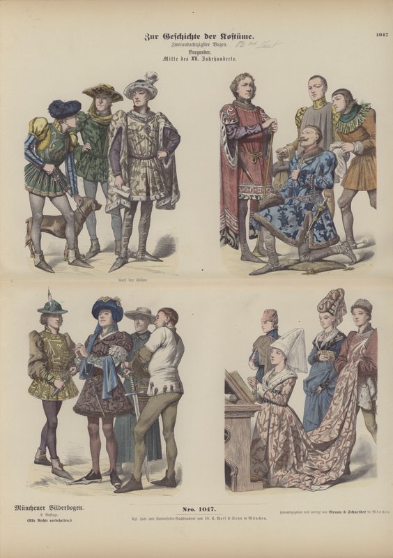 Burgonya elbisesi, 15. Yüzyıl by German School