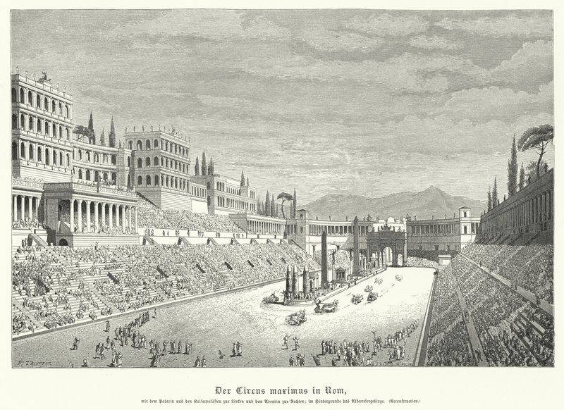 Circus Maximus, Roma (gravür) by German School
