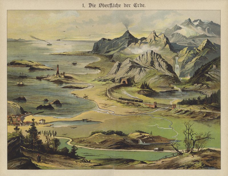 Dünya yüzeyi (renkli taş) by German School