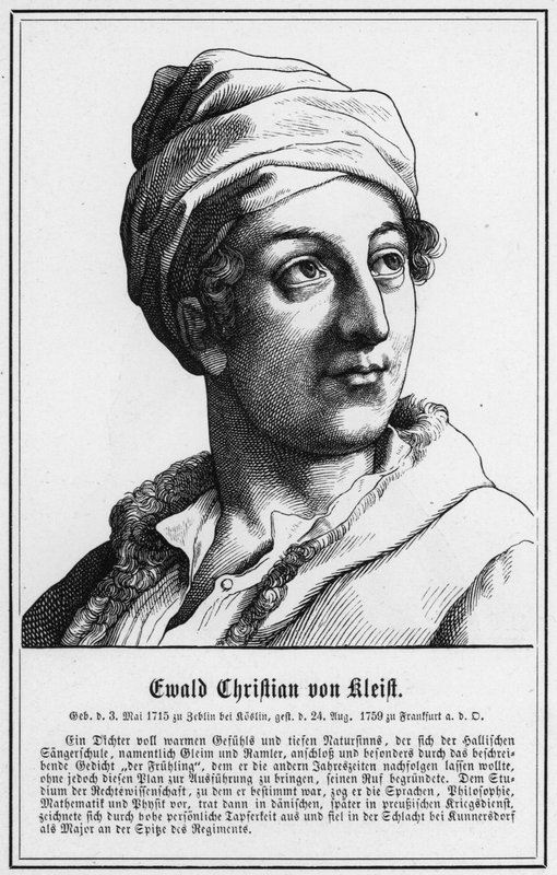 Ewald Christian von Kleist (gravür) by German School