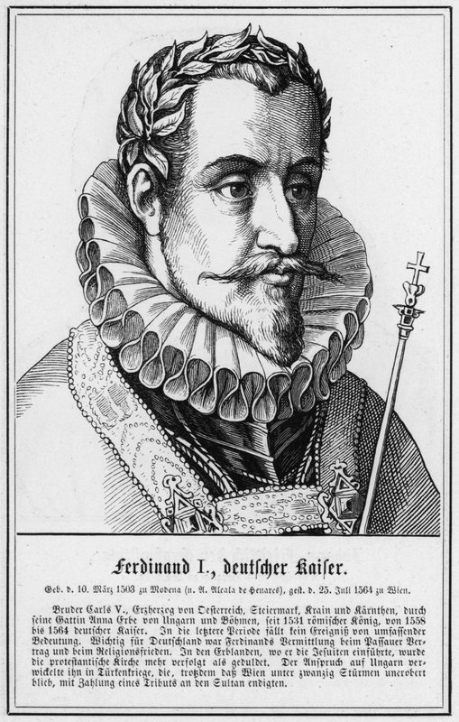 Ferdinand I, Alman İmparatoru (gravür) by German School