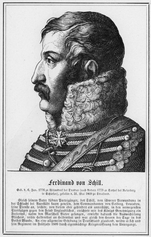 Ferdinand von Schill (gravür) by German School