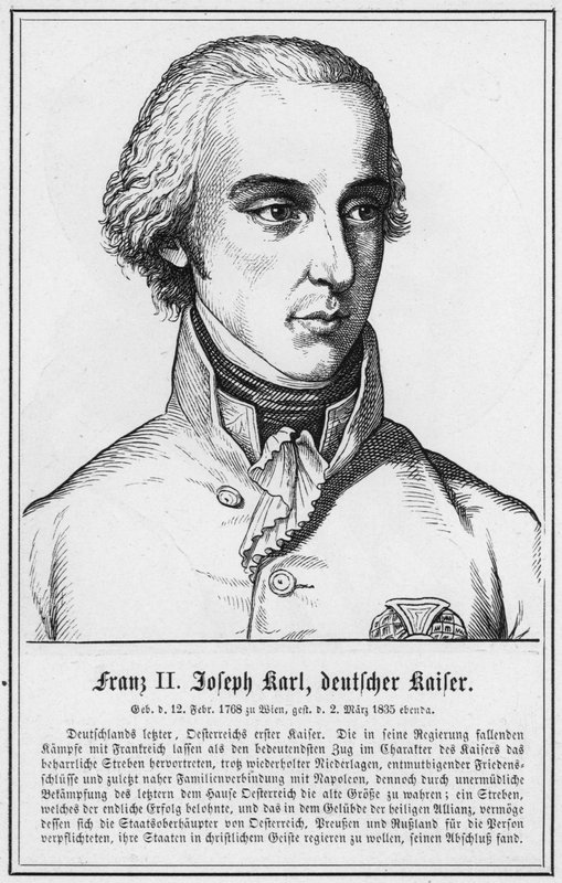 Franz II Joseph Karl, Alman İmparatoru (gravür) by German School