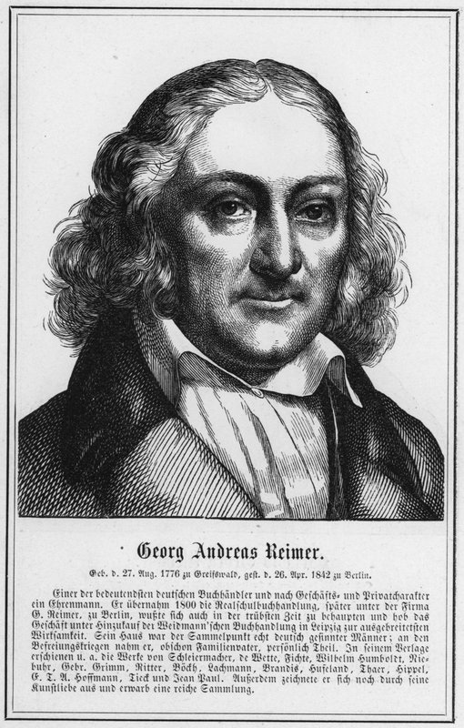 Georg Andreas Reimer (gravür) by German School