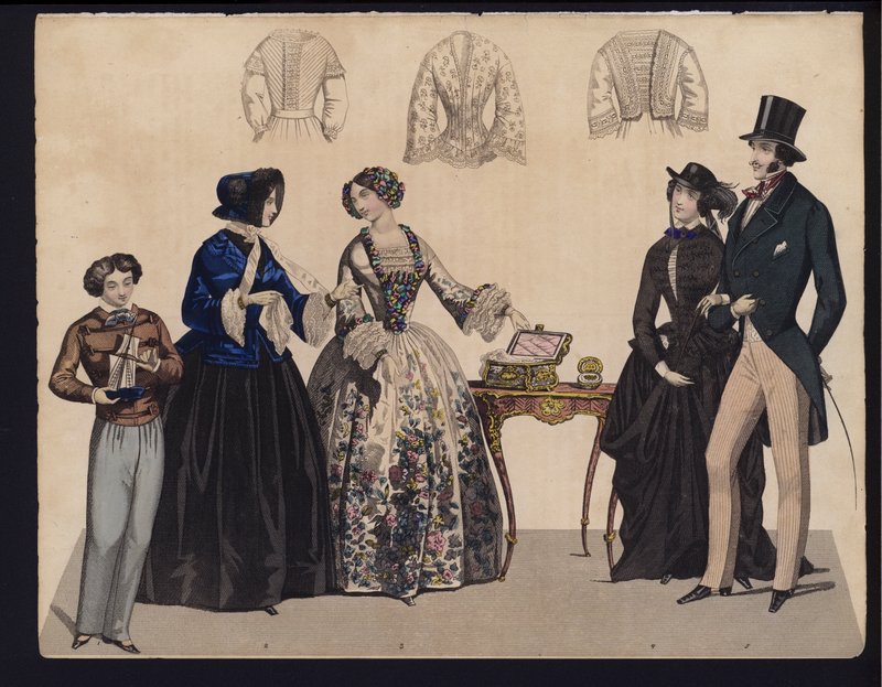 Alman moda levhası, 19. yüzyılın ortalarında by German School