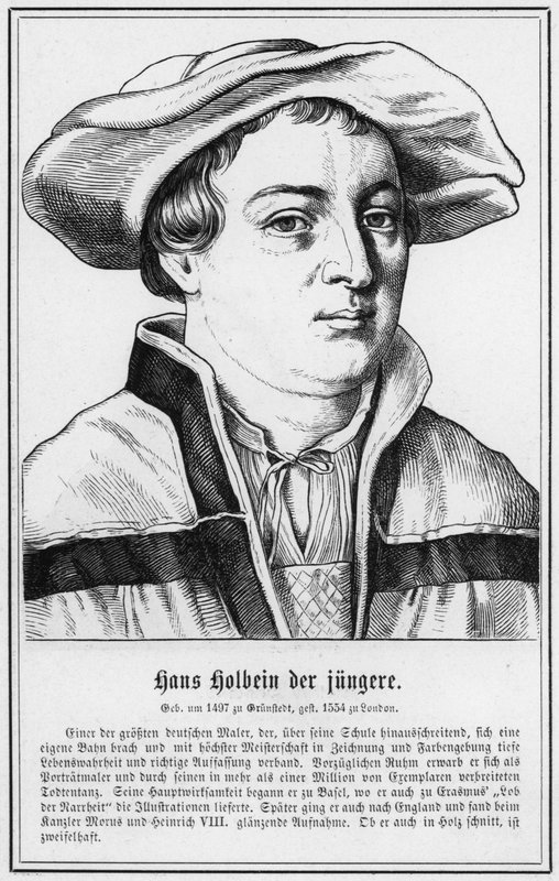 Genç Hans Holbein (gravür) by German School