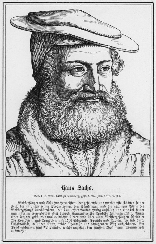 Hans Sachs (gravür) by German School