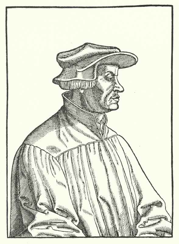 Huldrych Zwingli, İsviçreli Protestan reformcu (gravür) by German School