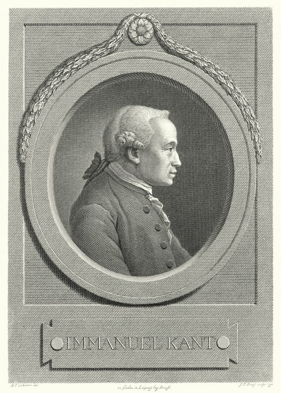 Immanuel Kant, Alman filozof (gravür) by German School