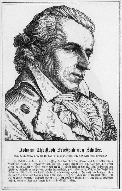 Johann Christoph Friedrich von Schiller (gravür) by German School