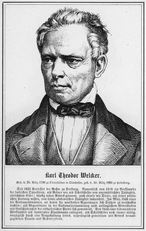 Karl Theodor Welcker (gravür) by German School
