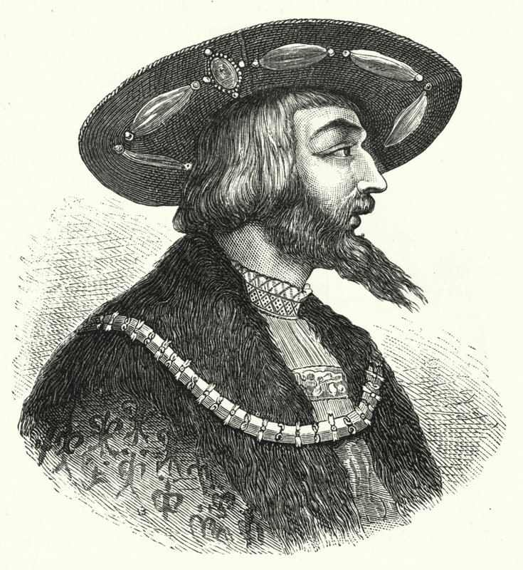 Macaristan Kralı II. Louis (gravür) by German School