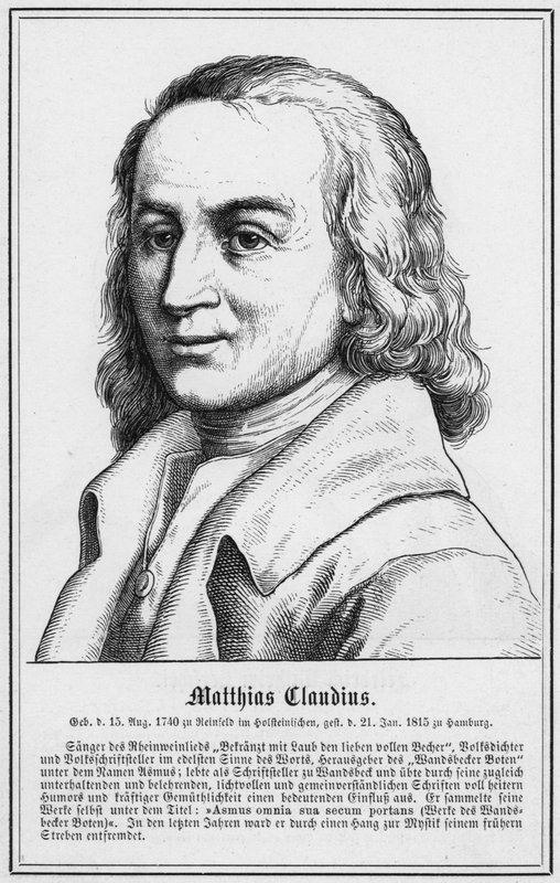 Matthias Claudius (gravür) by German School
