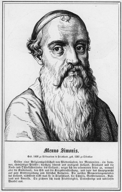 Menno Simonis (gravür) by German School
