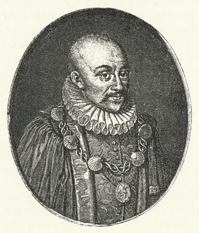 Michel de Montaigne, Fransız filozof (gravür) by German School