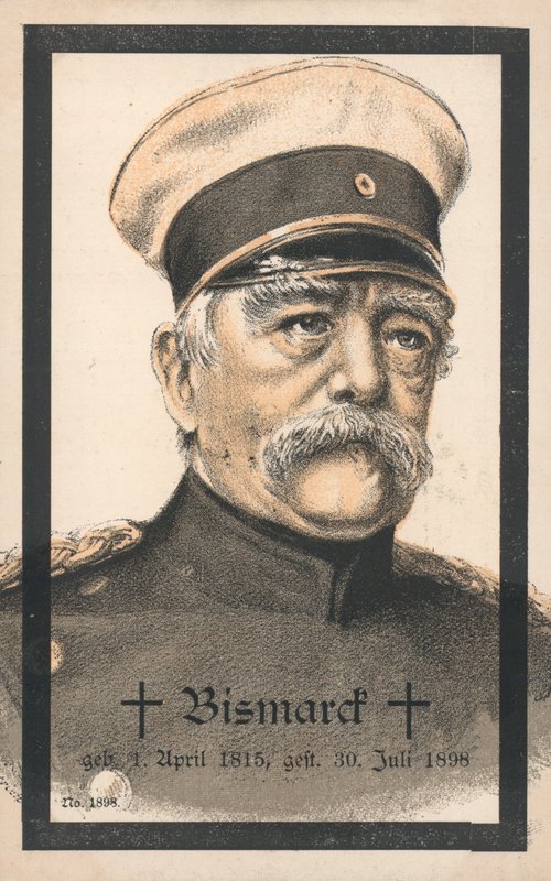 Otto von Bismarck (renkli taşbaskı) by German School