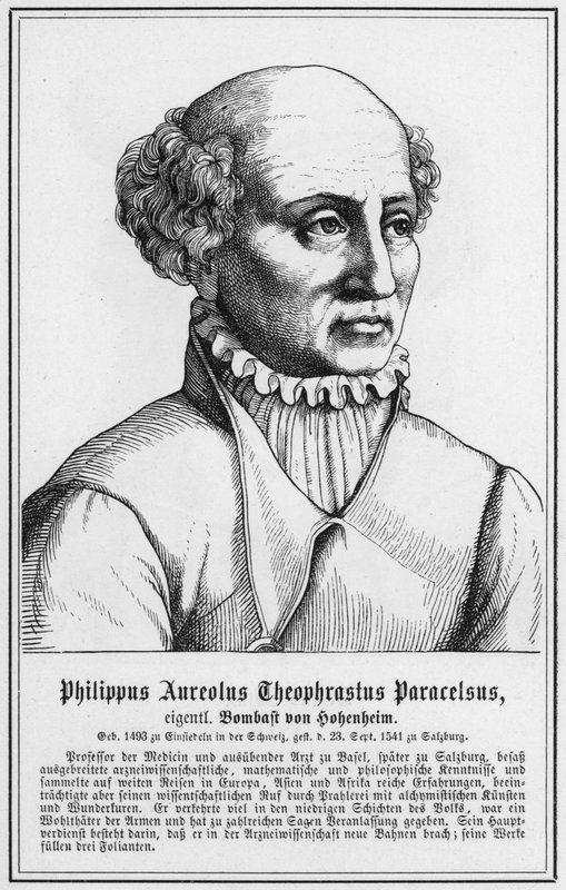 Philip Aureolus Theophrastus Paracelsus (gravür) by German School