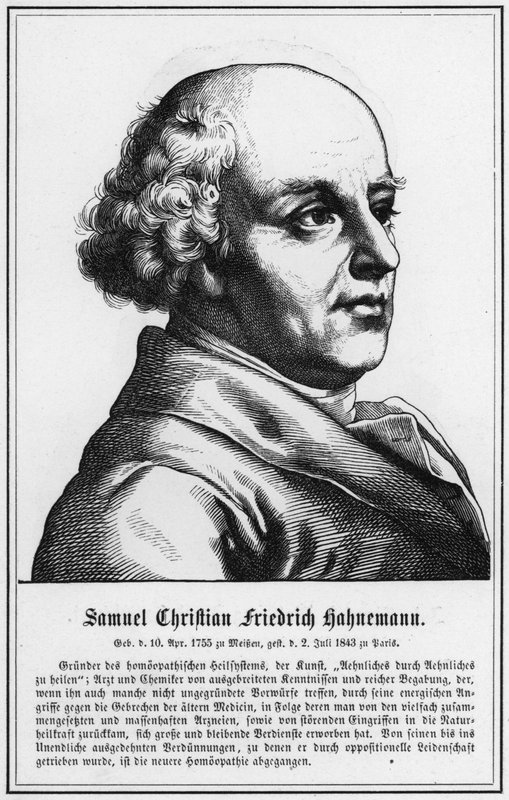 Samuel Christian Friedrich Hahnemann (gravür) by German School