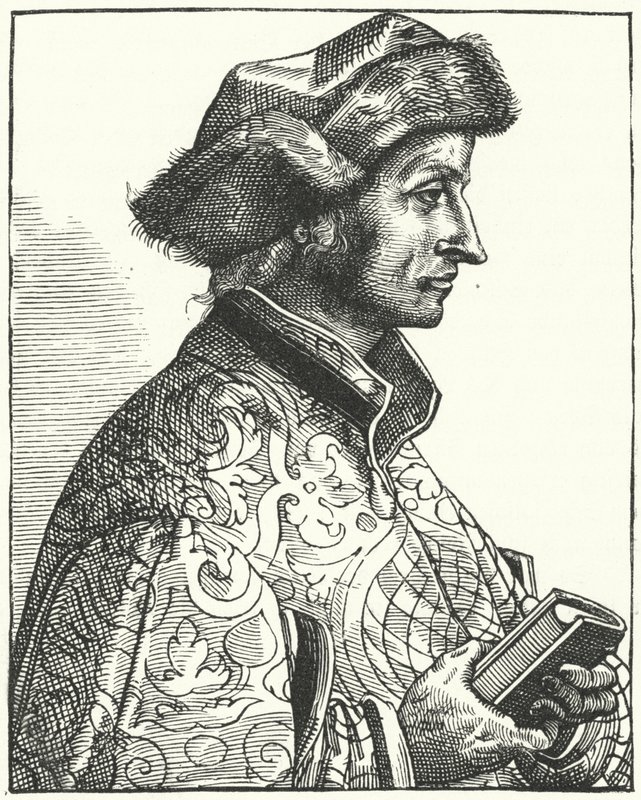 Sebastian Brant, Alman hümanist ve hicivci (gravür) by German School