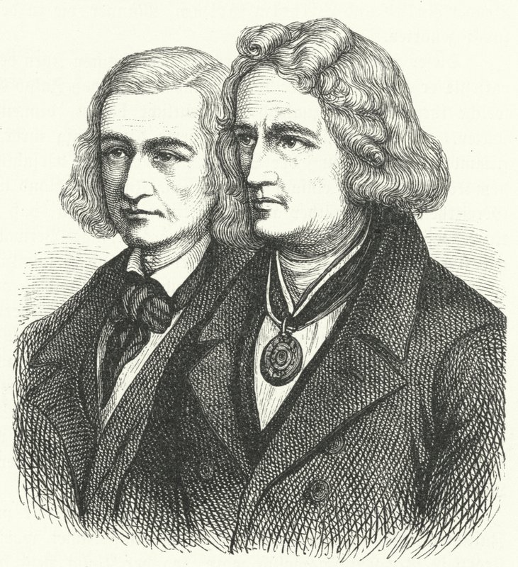 Grimm Kardeşler (gravür) by German School