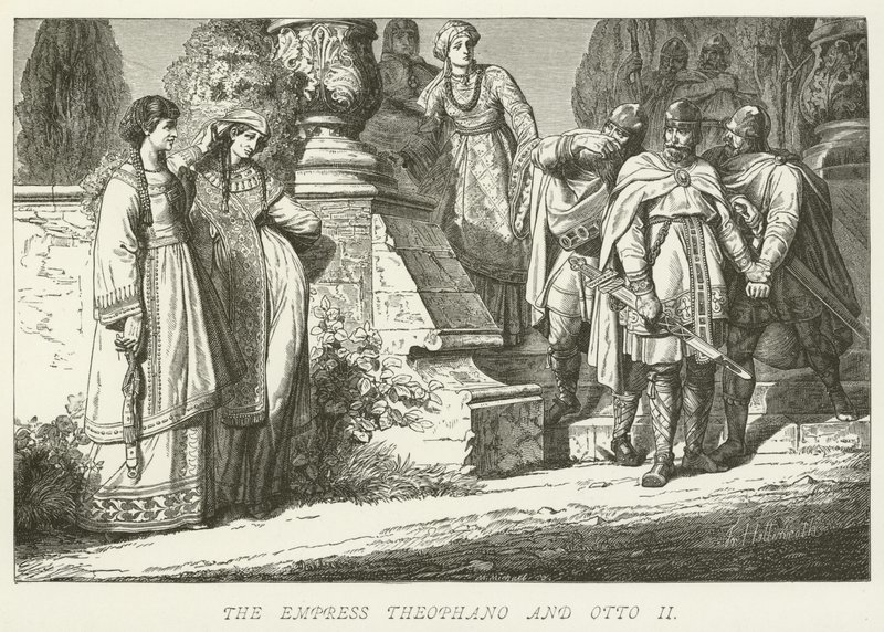 İmparatoriçe Theophano ve Otto II by German School