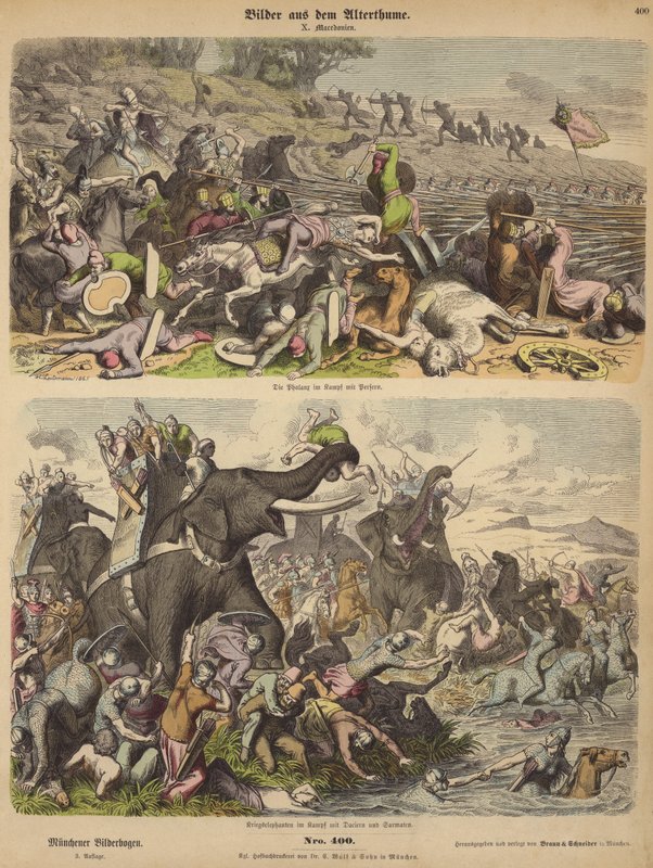 Makedonlar (renkli gravür) by German School