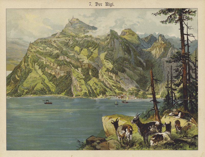 Rigi (renkli taş) by German School