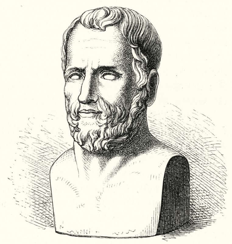 Theophrastus, Antik Yunan filozofu (gravür) by German School