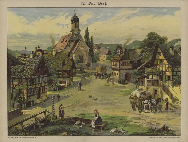 Köy (renkli taş) by German School