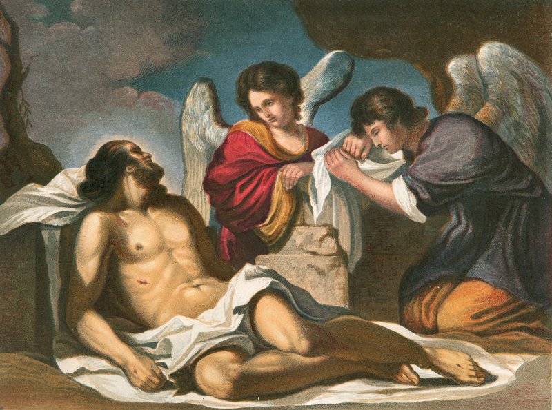 İsa gömüldü by Giovanni Francesco Barbieri