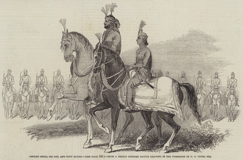 Gholab Singh, Oğlu ve Koruma by Godfrey Thomas Vigne