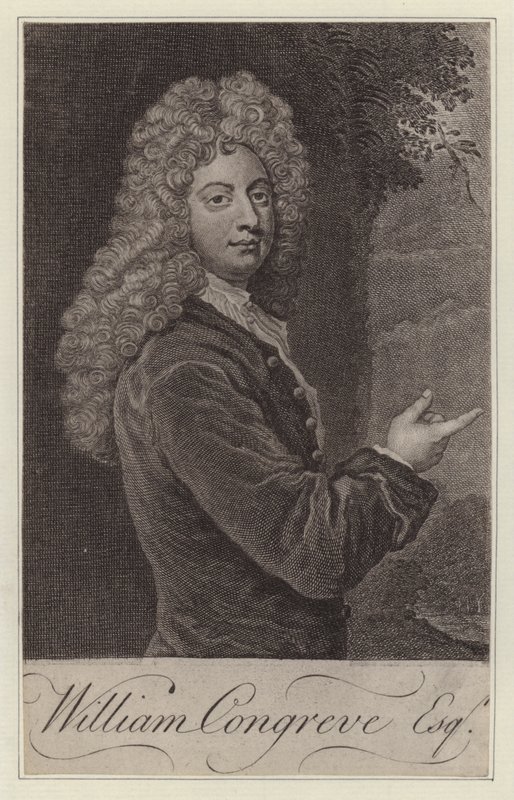 William Congreve, İngiliz oyun yazarı (gravür) by Godfrey (after) Kneller
