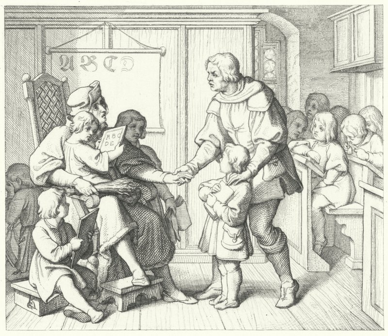 Martin Luther okulda (gravür) by Gustav Ferdinand Leopold Konig