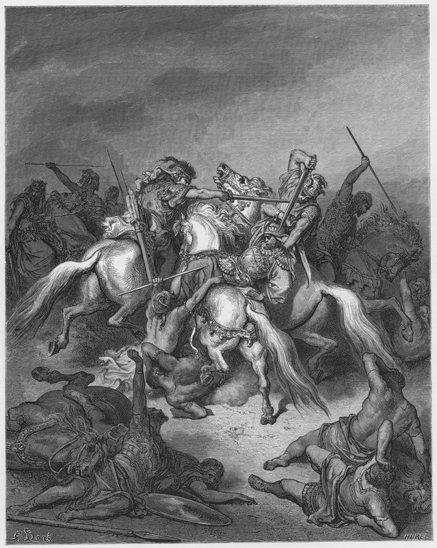 Gustave Dore Bible: Abishai saves the life of David  by Gustave Dore