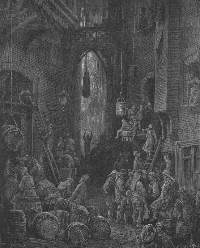 Docks Sainte-Catherine  by Gustave after Dore