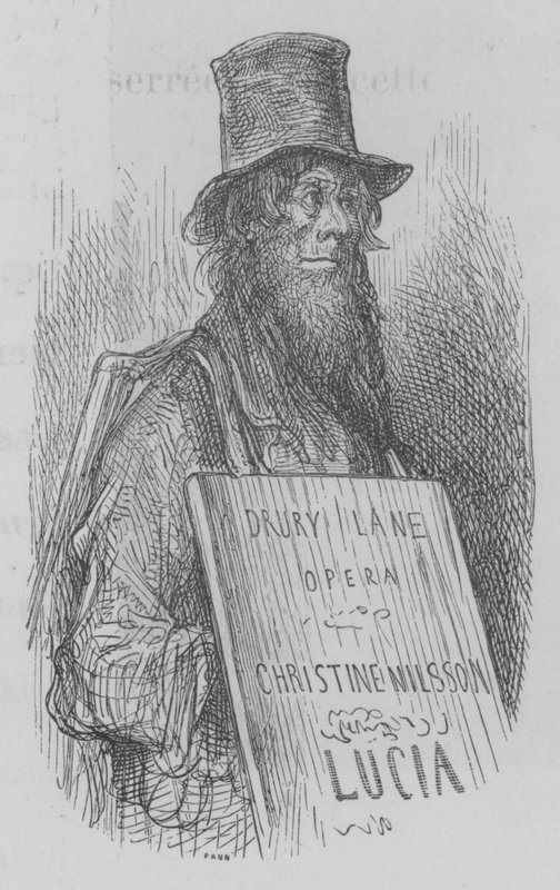 LAffiche Ambulante  by Gustave after Dore
