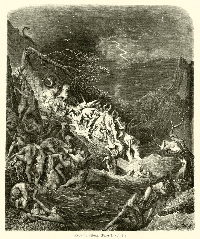 Scene du deluge  by Gustave after Dore