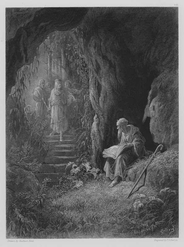 The Cave Scene  by Gustave after Dore