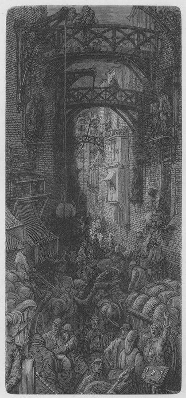 Une Rue Occupee  by Gustave after Dore